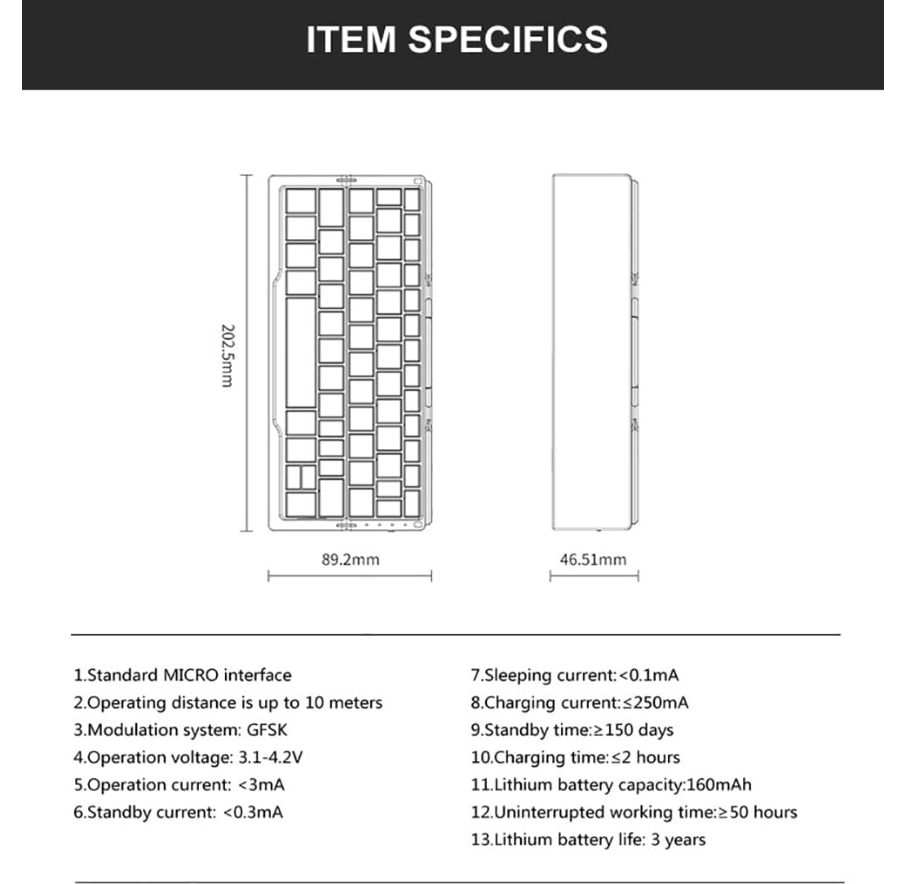 KeyFold Mini Bluetooth Keyboard
